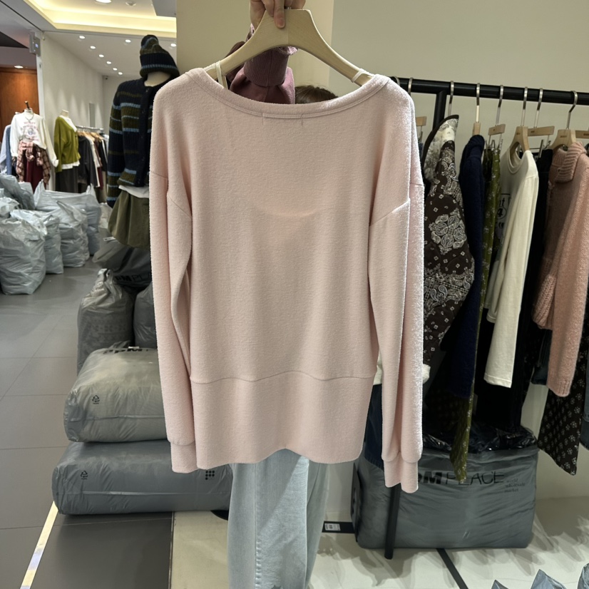 BALANCE東大門實拍女裝新品時尚長袖T恤不含內搭柔軟蓬松BALANCE長袖T恤