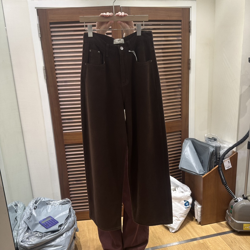 GILLI韓國直郵女士新品推薦時尚熱賣休閑人氣真品休閑褲加絨GILLI休閑褲圖色2棕色