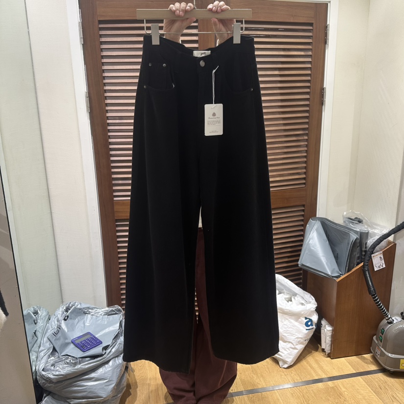 GILLI韓國直郵女士新品推薦時尚熱賣休閑人氣真品休閑褲加絨GILLI休閑褲圖色3黑色