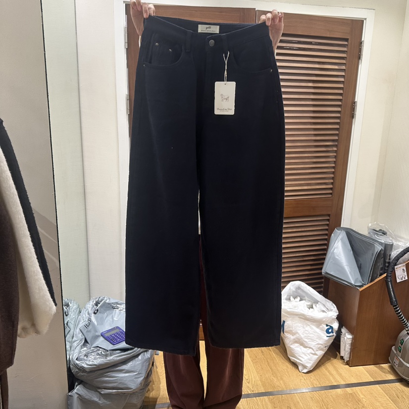 GILLI韓國直郵女士新品推薦時尚熱賣休閑人氣真品休閑褲加絨GILLI休閑褲圖色5深藍色