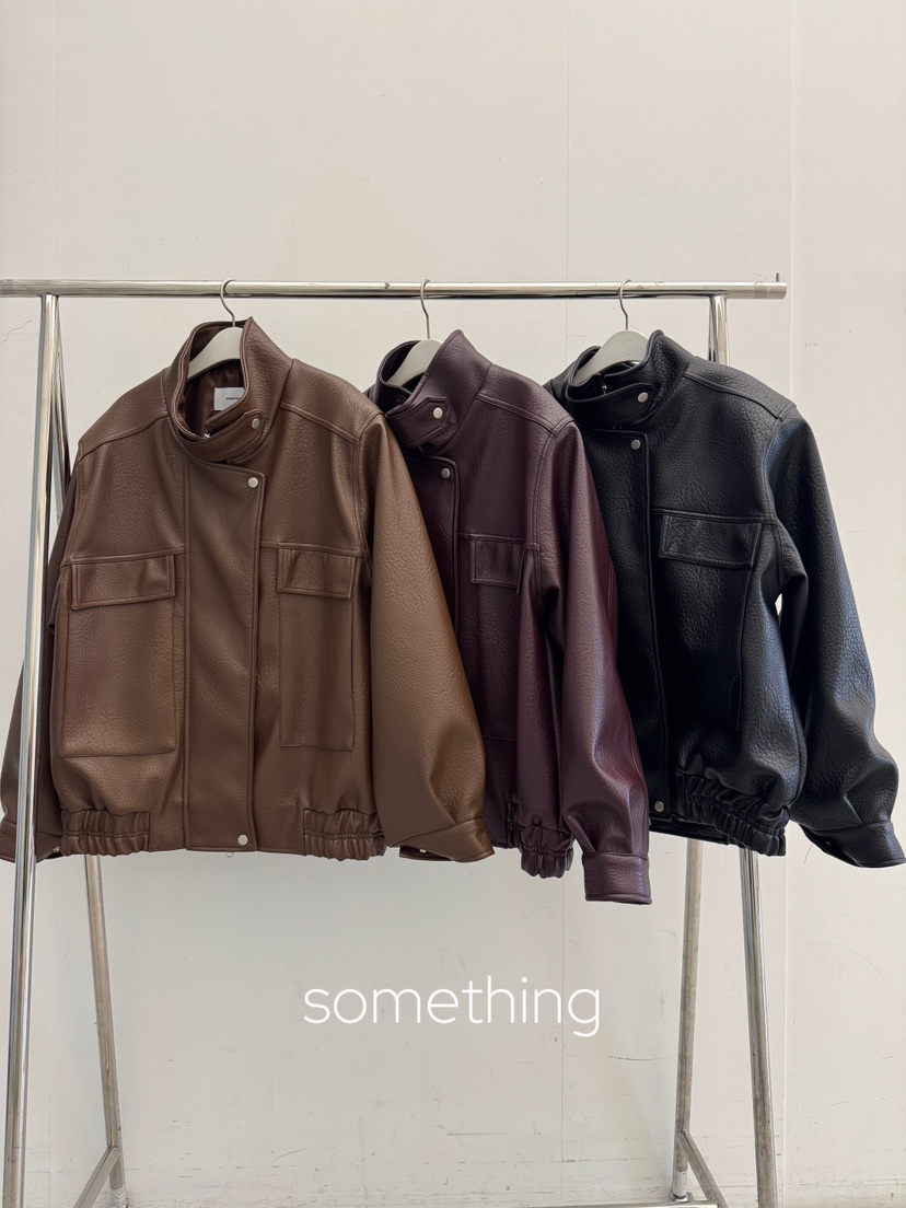 SOMETHING-L/FANCY東大門代購女裝新品真品時尚皮衣皮革SOMETHING-L/FANCY皮衣