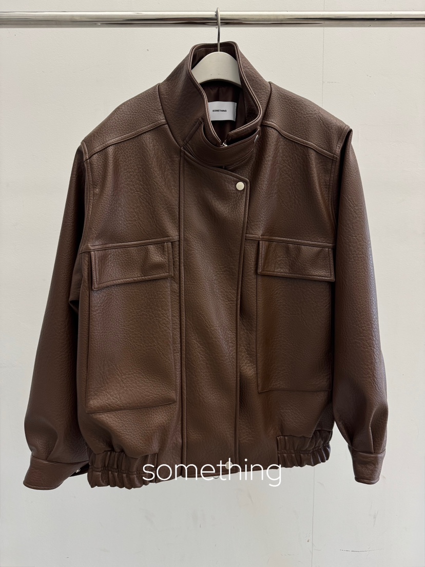 SOMETHING-L/FANCY東大門代購女裝新品真品時尚皮衣皮革SOMETHING-L/FANCY皮衣圖色1
