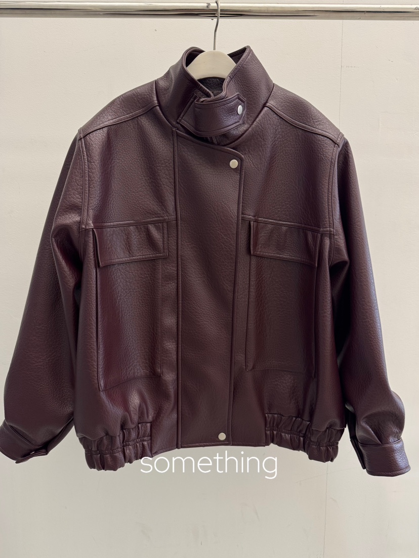 SOMETHING-L/FANCY東大門代購女裝新品真品時尚皮衣皮革SOMETHING-L/FANCY皮衣圖色3