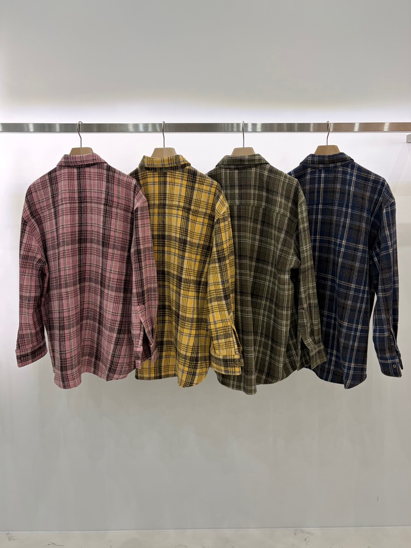 J SHOP韓國直郵女裝新品熱賣推薦時尚襯衫蕾絲衫保暖格子J_SHOP襯衫/蕾絲衫