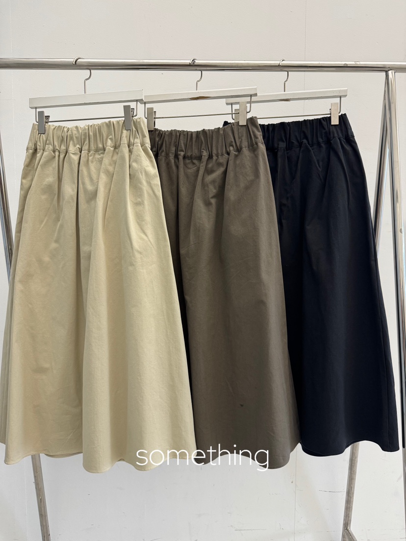 SOMETHING-L/FANCY東大門代購女士新品人氣長裙棉布褶皺SOMETHING-L/FANCY長裙