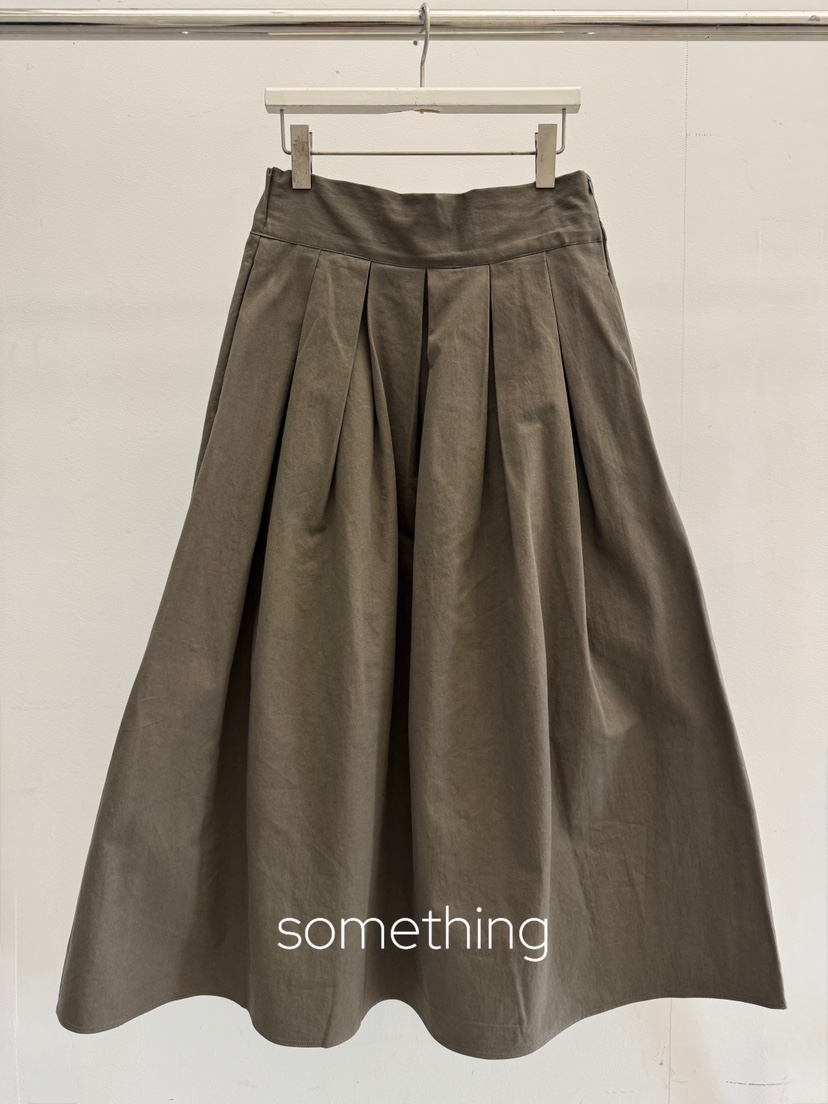 SOMETHING-L/FANCY東大門代購女士新品人氣長裙棉布褶皺SOMETHING-L/FANCY長裙圖色3