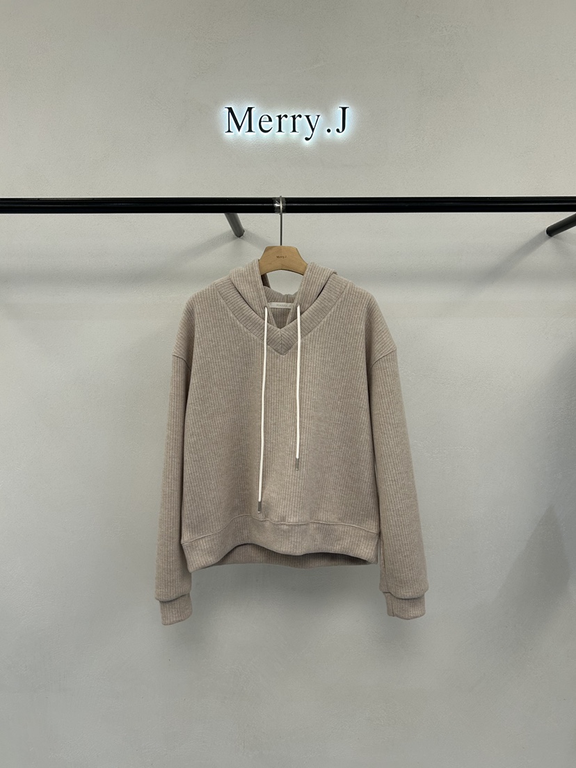 MERRY-J東大門代購女士新品時尚熱賣真品衛衣連帽衫羅紋MERRY-J衛衣圖色1
