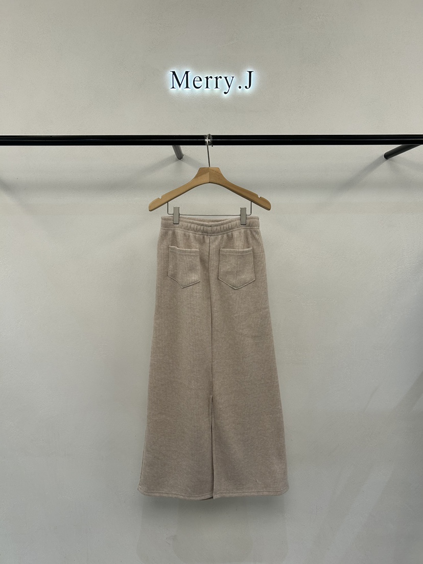 MERRY-J韓國代購女士新品人氣真品推薦熱賣時尚長裙羅紋MERRY-J長裙