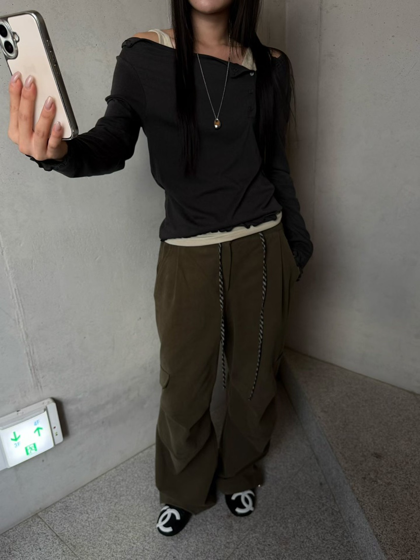 SPECIAL韓國代購女士新品熱賣真品時尚休閑褲毛絨加絨格子SPECIAL休閑褲