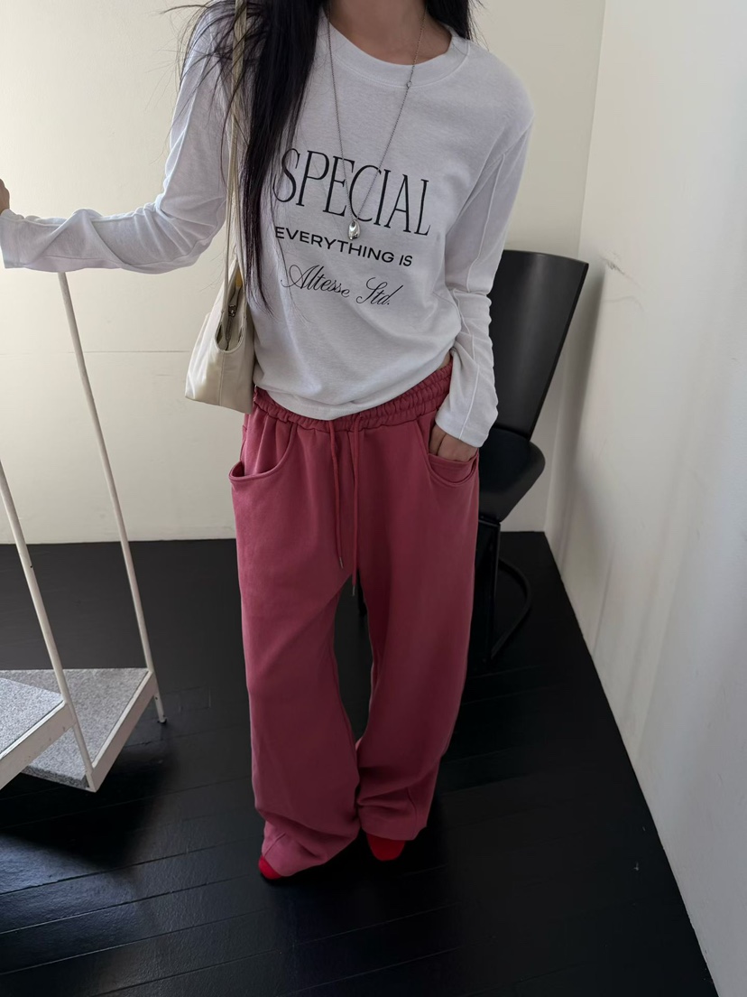 SPECIAL韓國代購女士新款休閑推薦時尚休閑褲泰迪熊加絨運動SPECIAL休閑褲