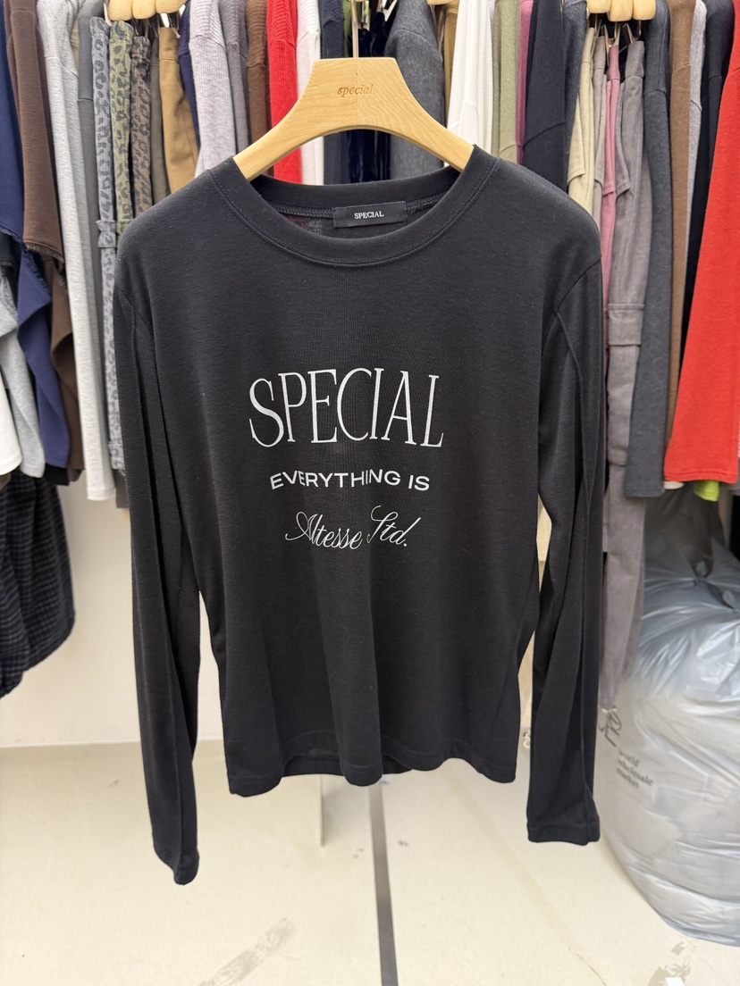SPECIAL東大門代購女裝新品人氣熱賣推薦時尚真品長袖T恤SPECIAL長袖T恤圖色7黑色