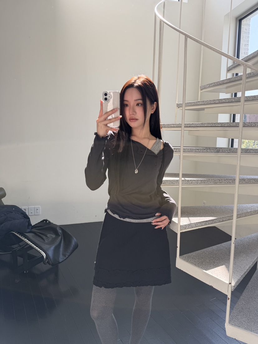 SPECIAL東大門代購女裝新款真品熱賣休閑推薦短裙褶邊雙褶SPECIAL短裙
