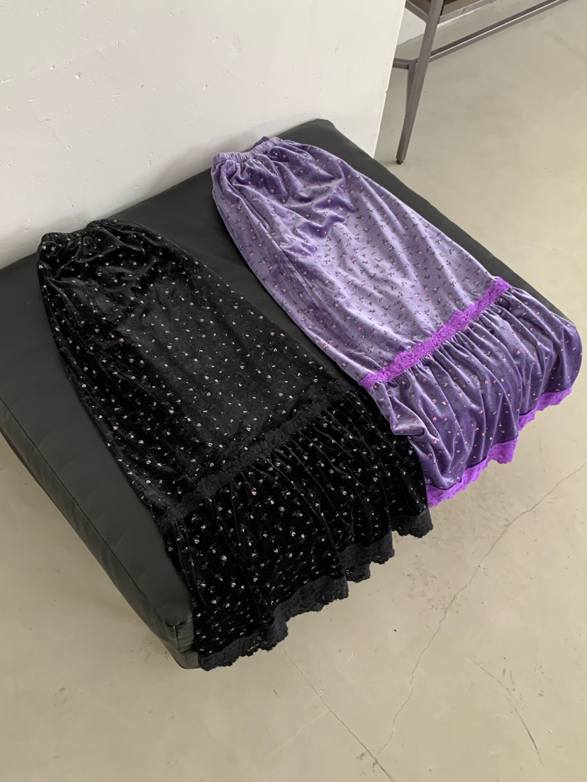 MAISONDEGLORY東大門實拍女士新品熱賣真品休閑長裙小花絨Maison de glory長裙