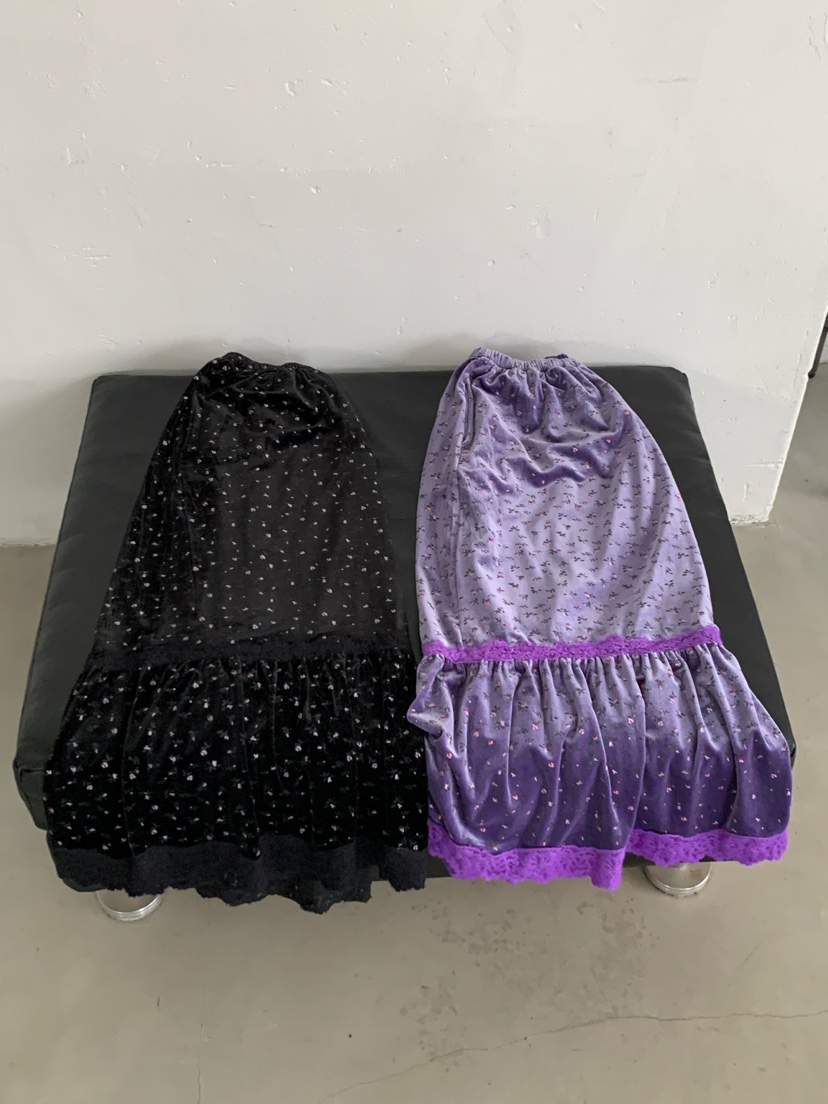 MAISONDEGLORY東大門實拍女士新品熱賣真品休閑長裙小花絨Maison de glory長裙