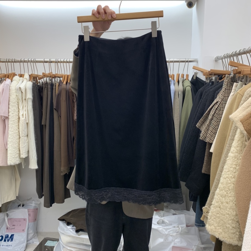 DRESS ROOM韓國直郵女裝新品熱賣人氣休閑半身裙中短裙蕾絲DRESS ROOM半身裙/中短裙
