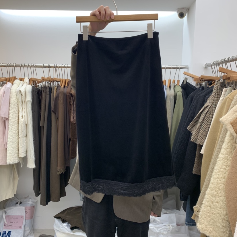 DRESS ROOM韓國直郵女裝新品熱賣人氣休閑半身裙中短裙蕾絲DRESS ROOM半身裙/中短裙圖色1