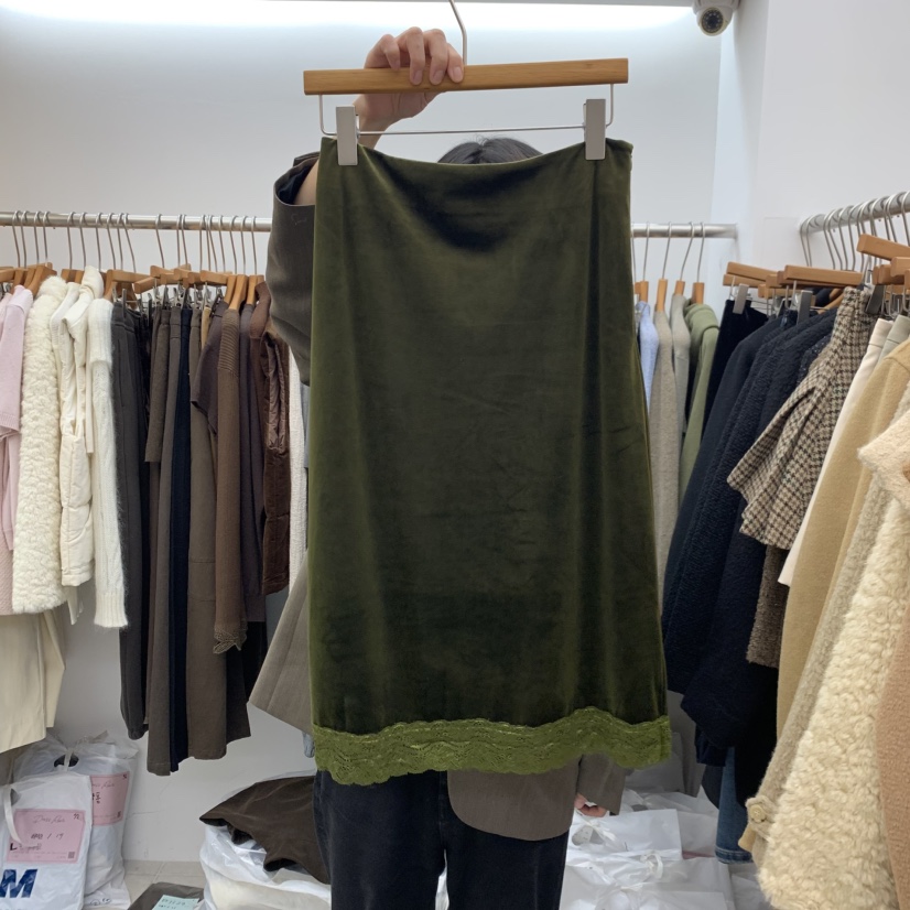 DRESS ROOM韓國直郵女裝新品熱賣人氣休閑半身裙中短裙蕾絲DRESS ROOM半身裙/中短裙圖色2