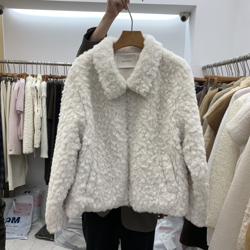 DRESS ROOM東大門實拍女裝新款熱賣時尚推薦真品人氣夾克絨DRESS ROOM夾克圖色2