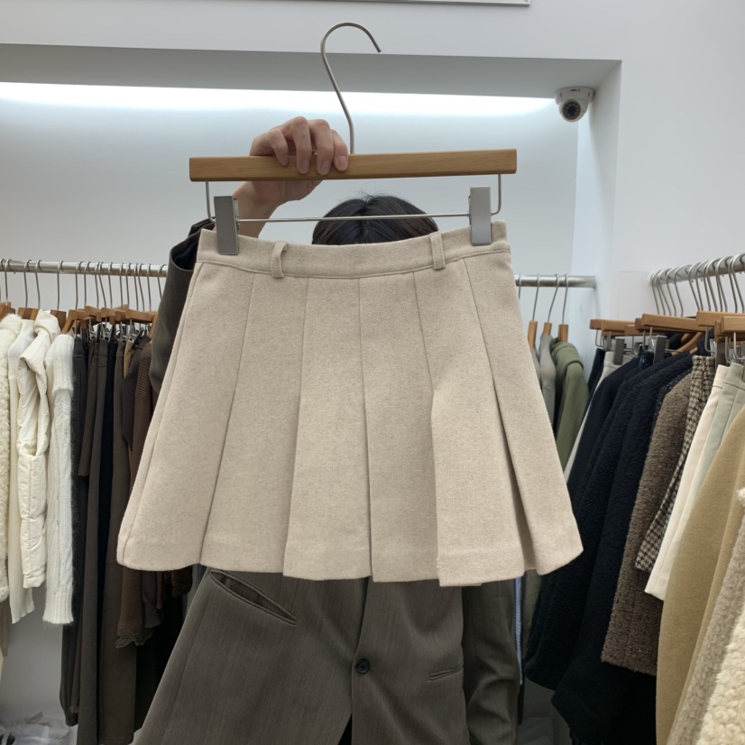 DRESS ROOM韓國代購女裝新品熱賣真品休閑時尚人氣短裙褶裥DRESS ROOM短裙圖色1