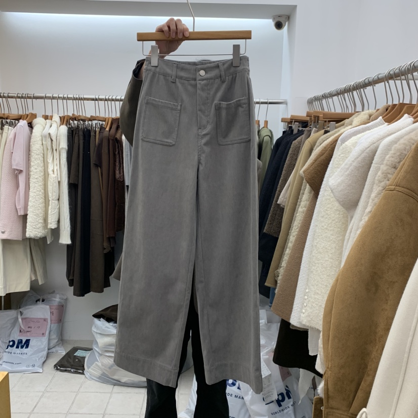 DRESS ROOM東大門實拍女裝新款人氣推薦休閑褲燈芯絨口袋DRESS ROOM休閑褲圖色2