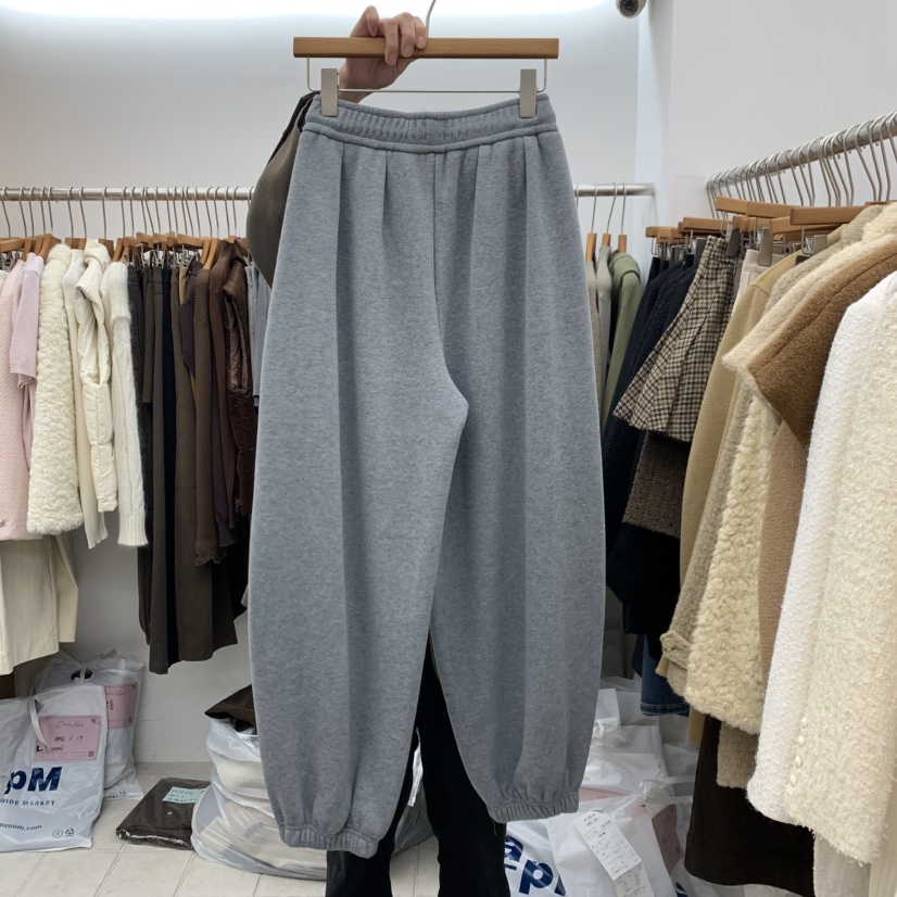 DRESS ROOM東大門代購女裝新款人氣熱賣推薦休閑褲加絨褶裥DRESS ROOM休閑褲
