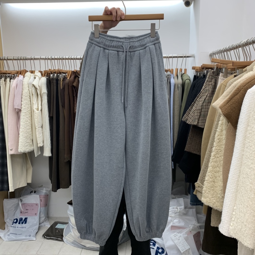 DRESS ROOM東大門代購女裝新款人氣熱賣推薦休閑褲加絨褶裥DRESS ROOM休閑褲圖色1