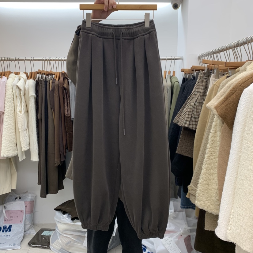 DRESS ROOM東大門代購女裝新款人氣熱賣推薦休閑褲加絨褶裥DRESS ROOM休閑褲圖色2