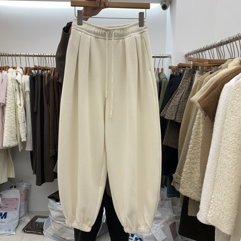 DRESS ROOM東大門代購女裝新款人氣熱賣推薦休閑褲加絨褶裥DRESS ROOM休閑褲圖色3
