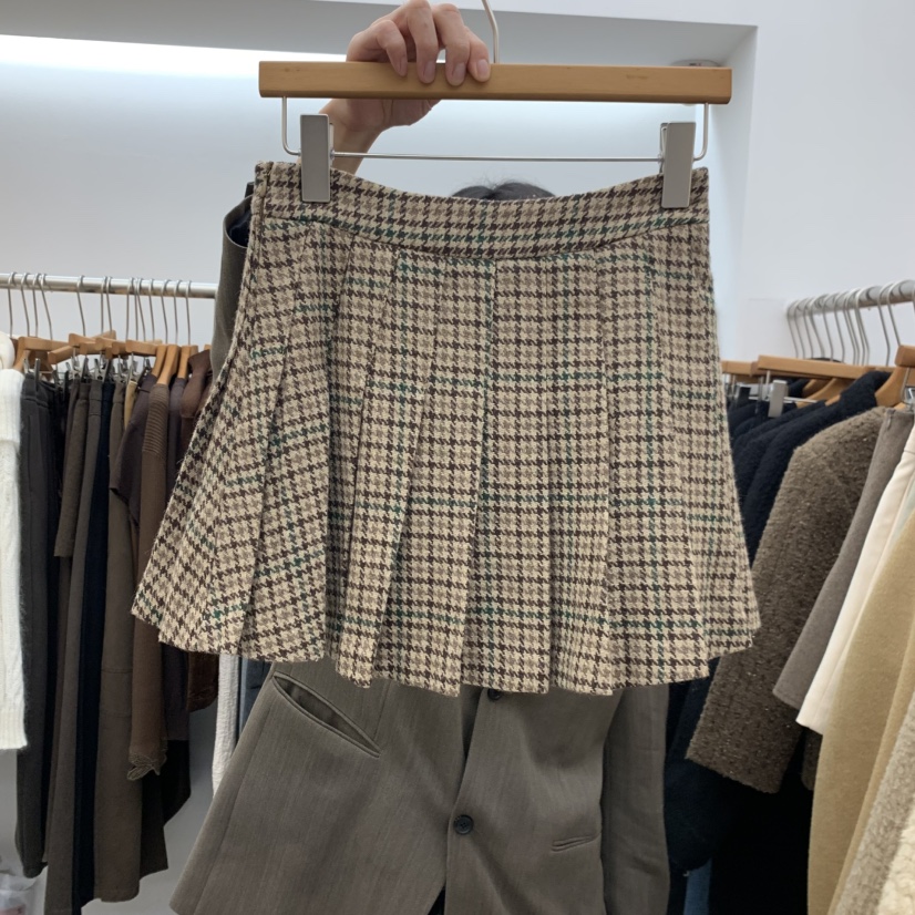 DRESS ROOM東大門直郵女裝新品真品人氣熱賣短裙學院風格紋DRESS ROOM短裙圖色1