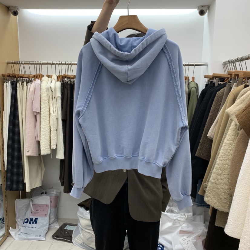 DRESS ROOM東大門代購女裝新品熱賣人氣時尚衛衣拉鏈連帽衫DRESS ROOM衛衣