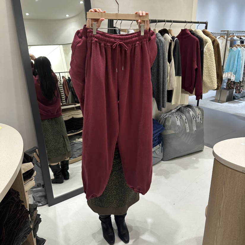 AURA東大門代購女裝新品真品休閑推薦時尚熱賣休閑褲加絨Au ra休閑褲圖色2