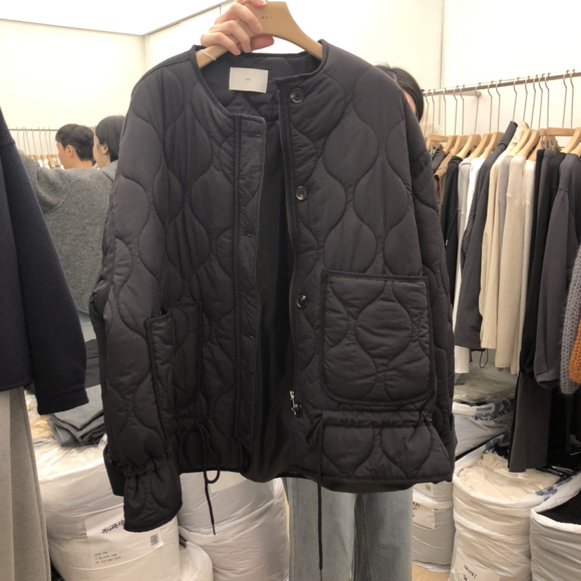 MOI-A韓國代購女士新款人氣熱賣真品短款棉服燈芯絨絎縫棉MOI-A短款棉服圖色2