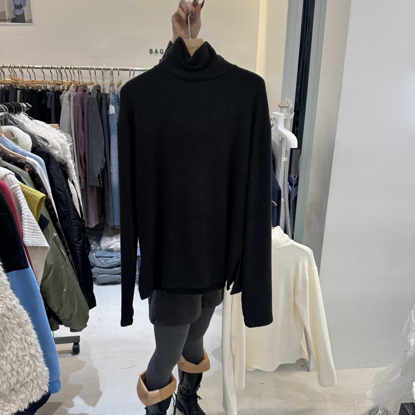 BAGUETTE-P東大門代購女裝新品時尚人氣真品熱賣長袖T恤絨BAGUETTE-P長袖T恤圖色3黑色