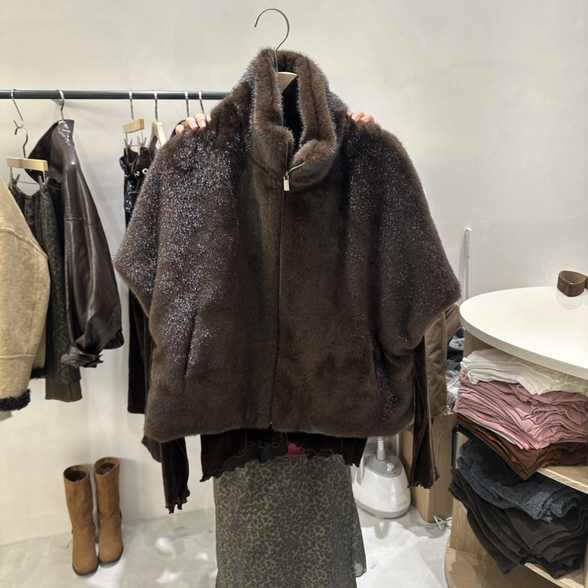 AURA韓國直郵女士新品熱賣休閑人氣推薦時尚真品馬甲貂皮Au ra馬甲圖色2