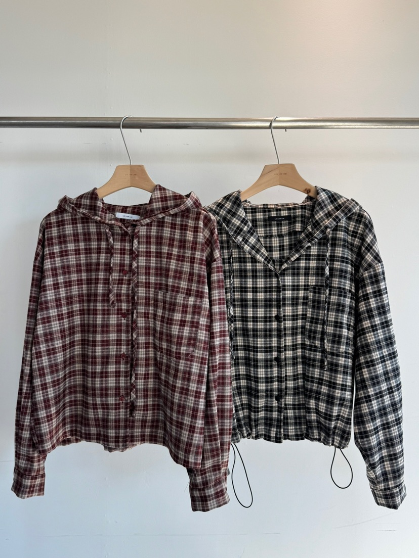 LIMLIMLIM東大門直郵女士新品熱賣襯衫蕾絲衫連帽衫抓絨格子LIM LIM LIM襯衫/蕾絲衫