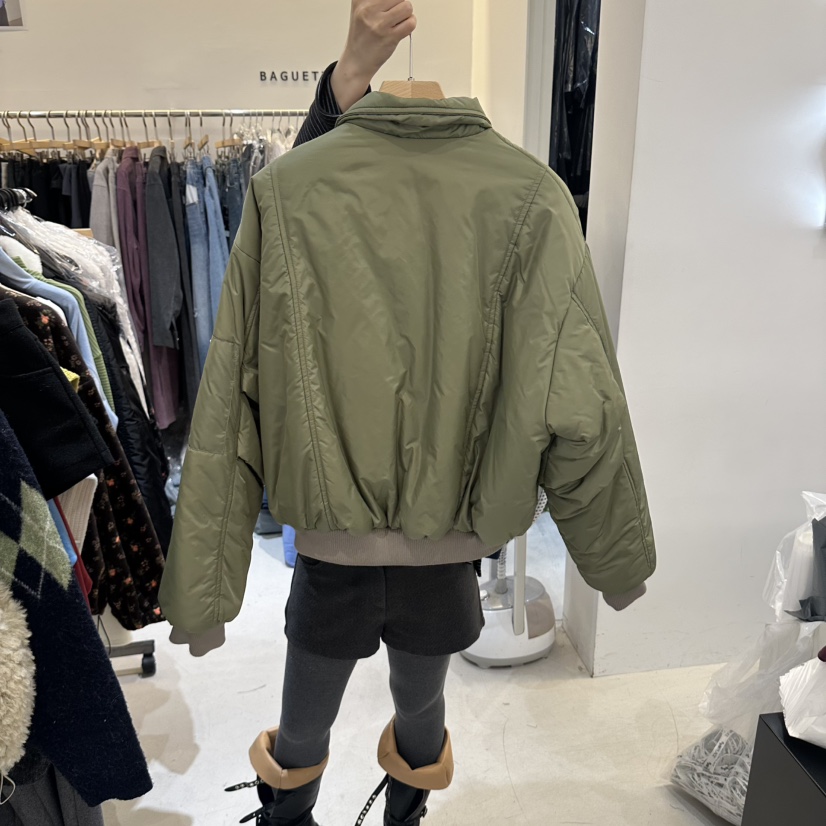 BAGUETTE-P東大門實拍女士新款熱賣推薦真品短款棉服黑色棉BAGUETTE-P短款棉服