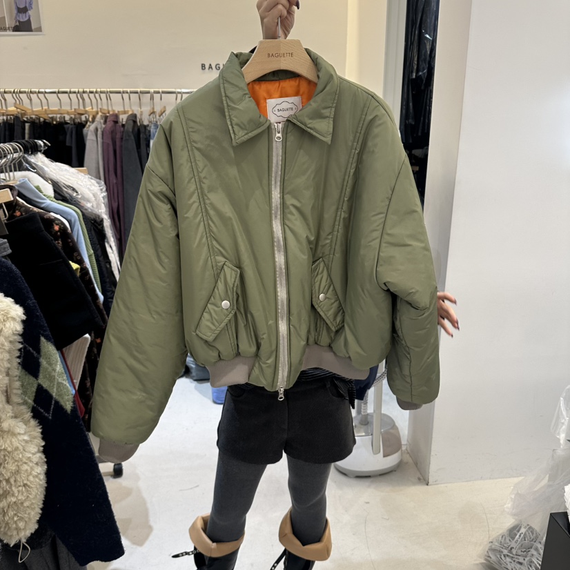BAGUETTE-P東大門實拍女士新款熱賣推薦真品短款棉服黑色棉BAGUETTE-P短款棉服圖色1