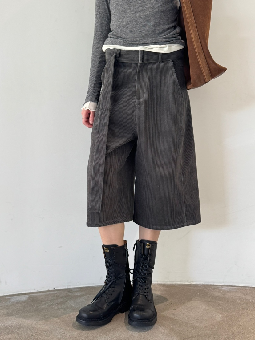 LIMLIMLIM韓國直郵女士新款時尚休閑推薦熱賣真品短褲含腰帶LIM LIM LIM短褲圖色3墨色