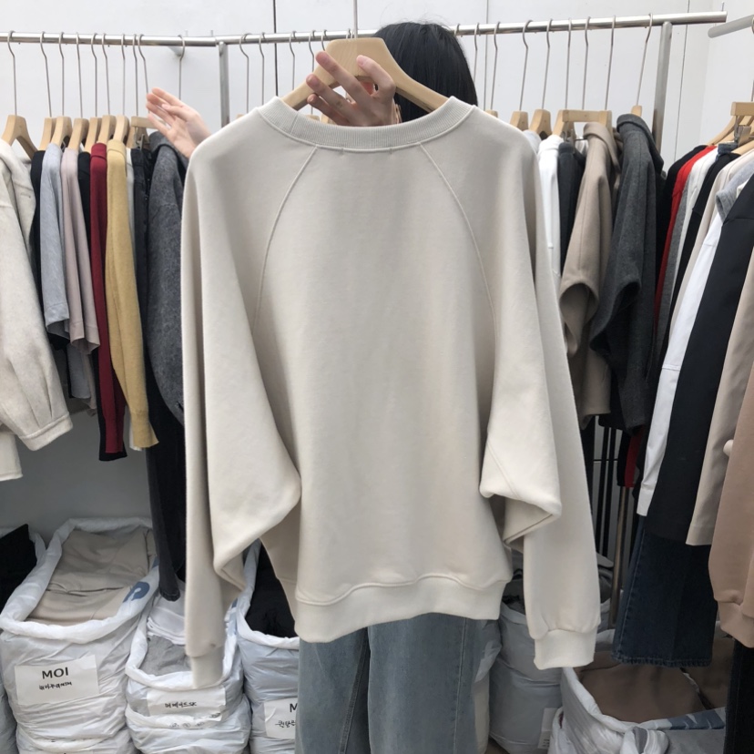 MOI-A韓國代購女裝新品推薦人氣真品熱賣衛衣不加絨毛圈布MOI-A衛衣