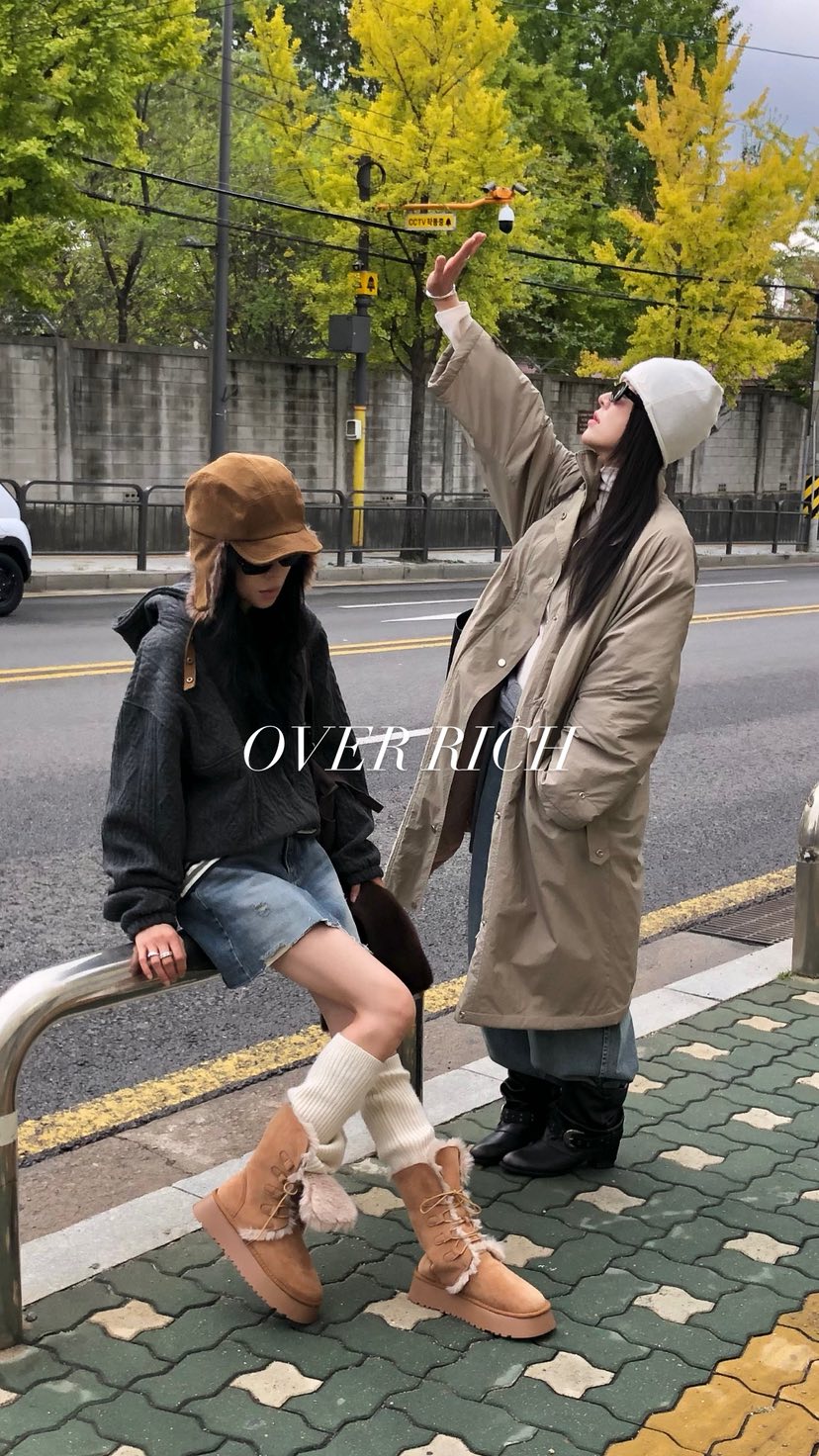 OVER RICH東大門實拍女裝新品熱賣休閑推薦長款棉服長款OVER RICH長款棉服