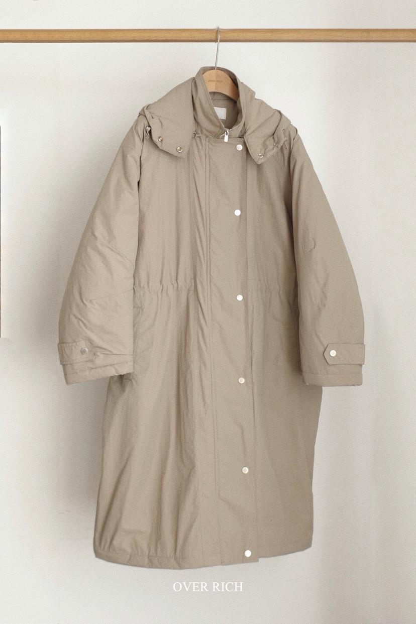 OVER RICH東大門實拍女裝新品熱賣休閑推薦長款棉服長款OVER RICH長款棉服圖色1