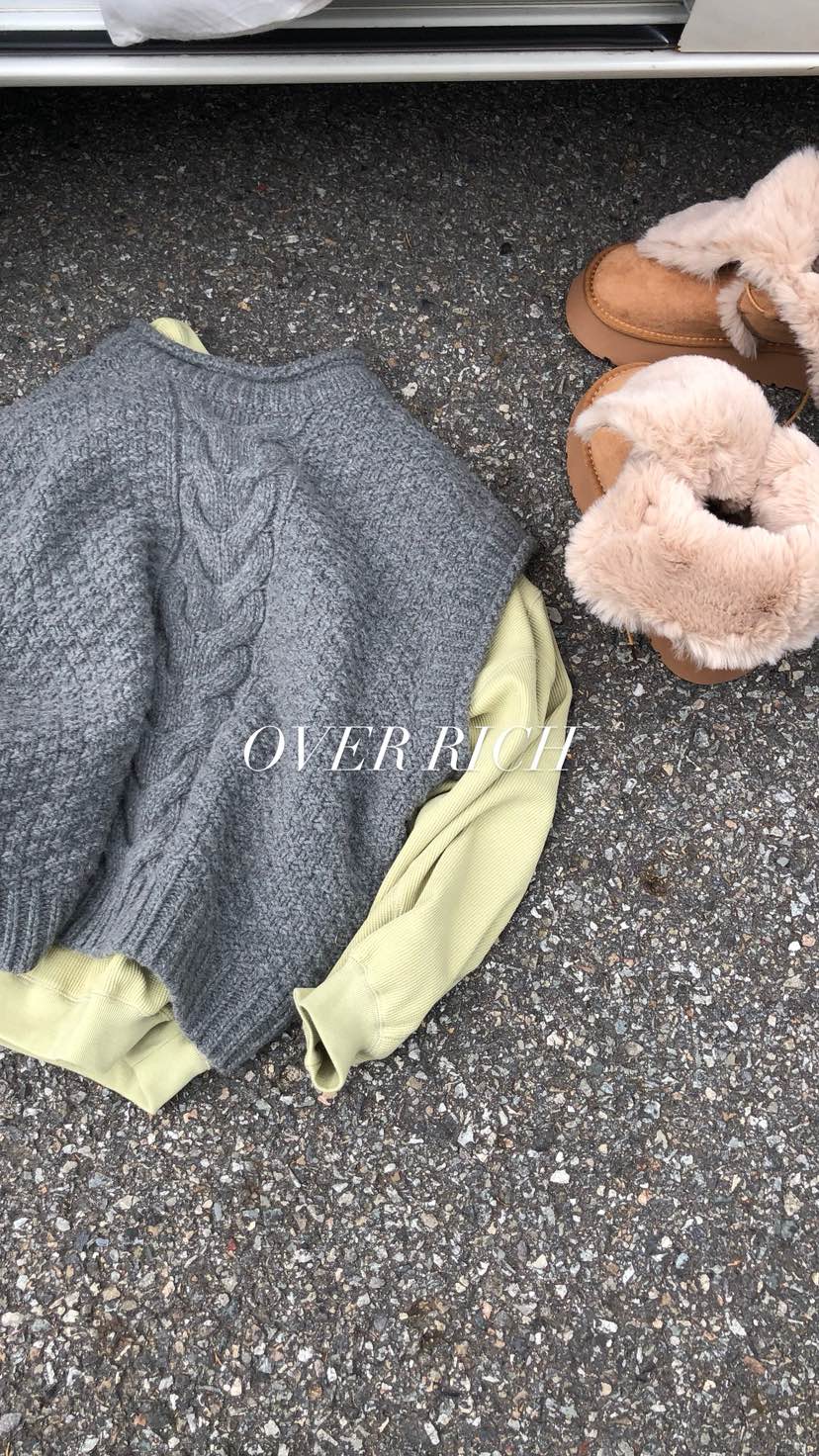 OVER RICH韓國直郵女士新品休閑真品人氣時尚推薦熱賣毛衣OVER RICH毛衣