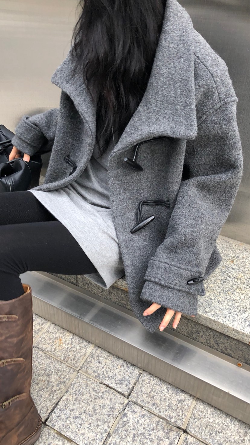 OVER RICH韓國直郵女裝新款真品推薦休閑時尚人氣短款大衣OVER RICH短款大衣