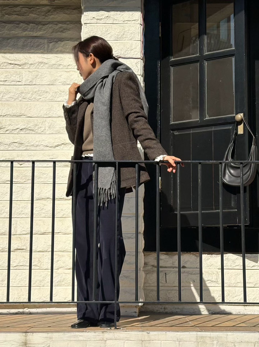 BINUS韓國代購女士新款真品職業休閑人氣圍巾披肩羊毛圍巾BINUS圍巾/披肩