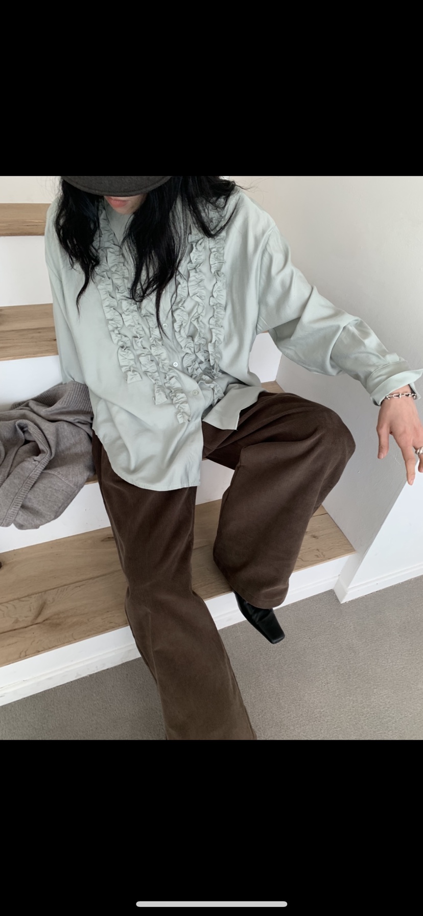 VAARA東大門實拍女裝新款真品推薦時尚人氣休閑襯衫蕾絲衫VAARA襯衫/蕾絲衫