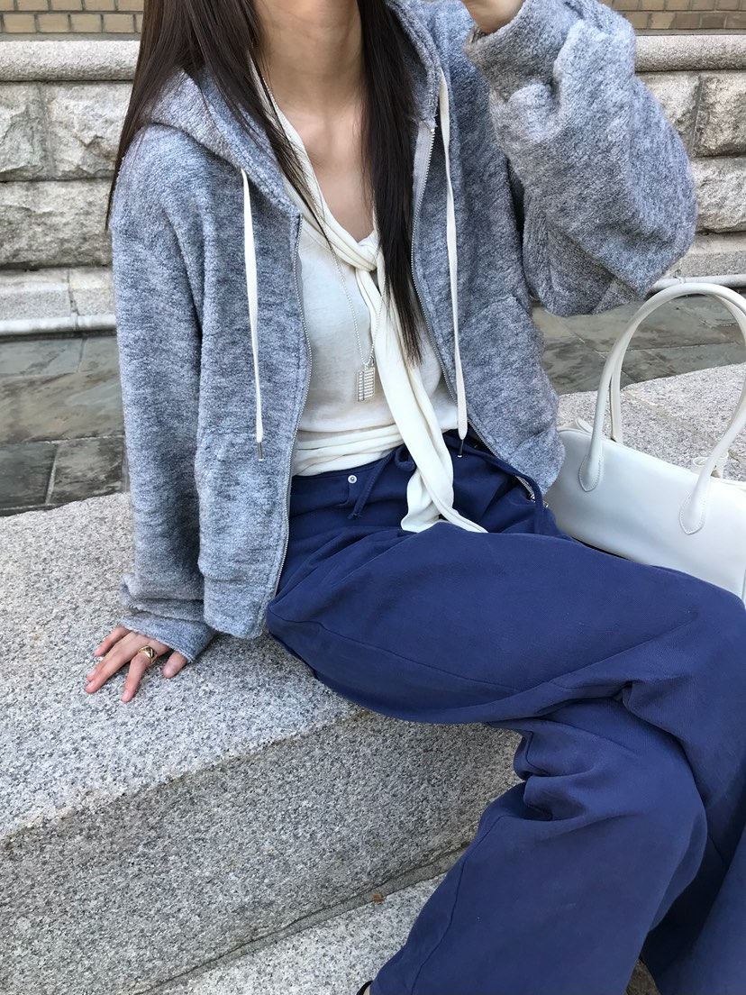 ESCHER韓國代購女裝新款時尚真品衛衣拉鏈連帽衫針織拉鏈ESCHER衛衣