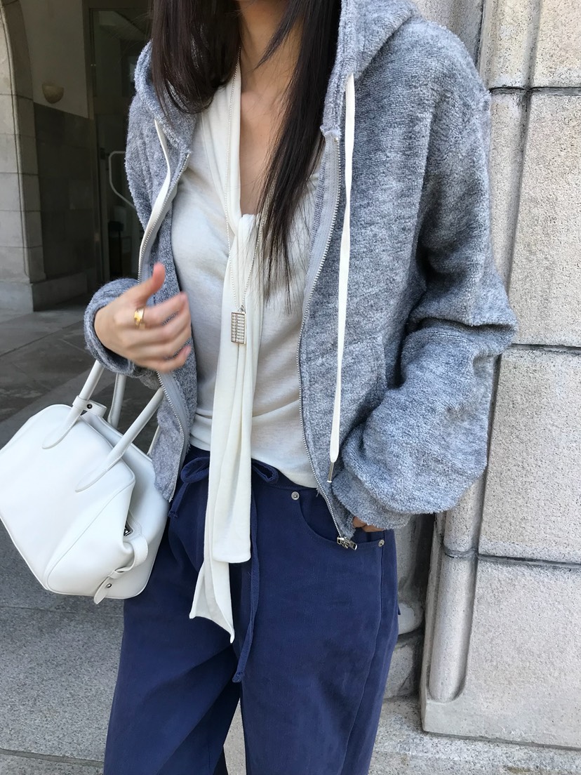 ESCHER韓國代購女裝新款時尚真品衛衣拉鏈連帽衫針織拉鏈ESCHER衛衣