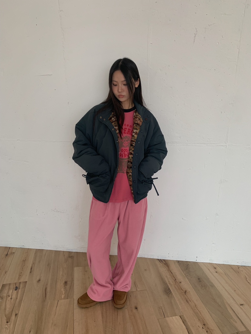 CAMEL-P韓國代購女士新款時尚休閑褲抓絨撞色Came_l 家休閑褲