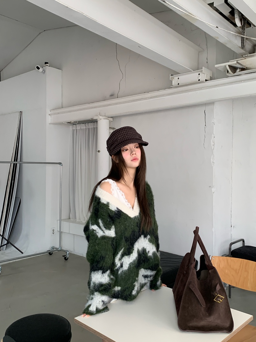 MAISONDEGLORY東大門實拍女裝新品時尚休閑針織衫羊毛針織Maison de glory針織衫