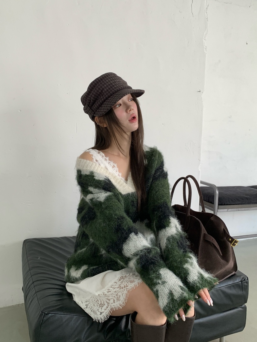 MAISONDEGLORY東大門實拍女裝新品時尚休閑針織衫羊毛針織Maison de glory針織衫